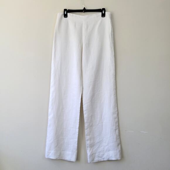 Leggiadro Wide Leg Linen Trousers size 8
